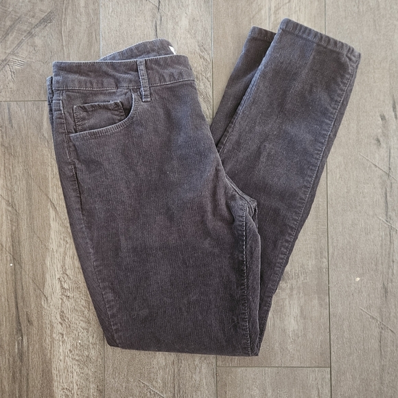 LOFT Dark Gray Curvy Skinny Corduroy Pants - Size 30/10P - Picture 5 of 9